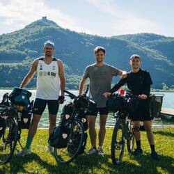 Am Kalterersee vor unserer Abfahrt