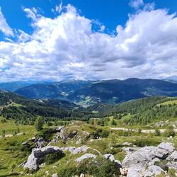 Blick vom Kaiserburg runter nach Bad Kleinkirchheim