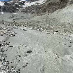 Glacier water run off