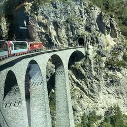 Glacier Express crossing viaduct
