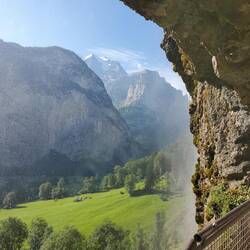 View from under staubbach falls