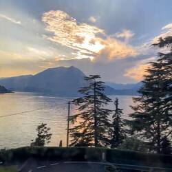 Lake Como from the train window