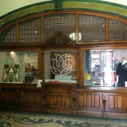 People used to have to ask at the window for the materials they wanted.