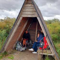 Keinen km weiter, Regenschutz für lau!