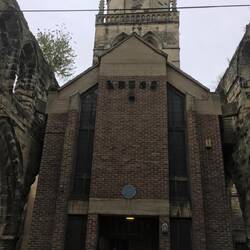 A new nave built in 1967, within the ruined walls.