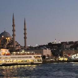 Sunset on return to Galata