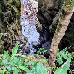 Wasserfall von oben