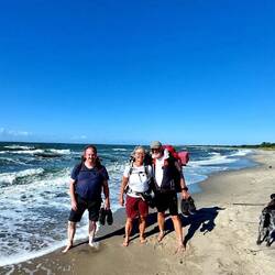 Die letzten 4 km direkt an Strand vorbei bis zum CP!