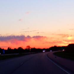 Riding into the sunset outside of Madison, WI