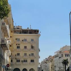 Aristotelos Square..the city was rebuilt with French help after 1917 fire, then earthquake in 1970s