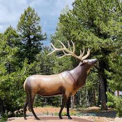 This "elk" near the visitor center welcomes us to Mueller State Park — Divide, CO.