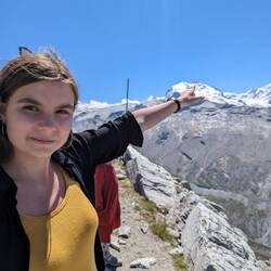 Second highest peak in Europe. Dufourspitze on Mount Rosa