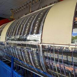A model showing some of the electromagnets used in the accelerator.