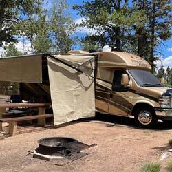 Our shade and privacy side panels are up and working.