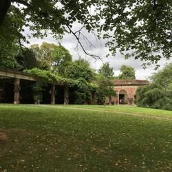 A very long shaded promenade--this is only 1/4 of it.