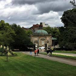 Valley Gardens is adjacent to the Royal Pump Room