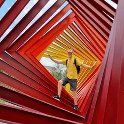 Im Skulpturen-Park der Uni 😁