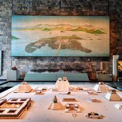 Modell der aztekischen Hauptstadt Tenochtitlán im Texcoco-See