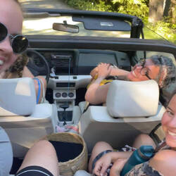 Mit dem Cabrio zum Spirit Lake mit Lou, Heidi und Sage