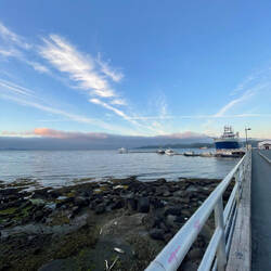 Blick von Port Hardy auf die andere Seite der Bucht zum Ferry Terminal