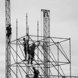 Arenan för Brad Paisley byggs