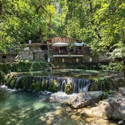 Livadia, with the river, plane trees, oracle, Ottoman defences, Catalan castle