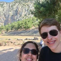 The stadium, with starting blocks and finish line