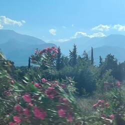 Mount Olympus from the train
