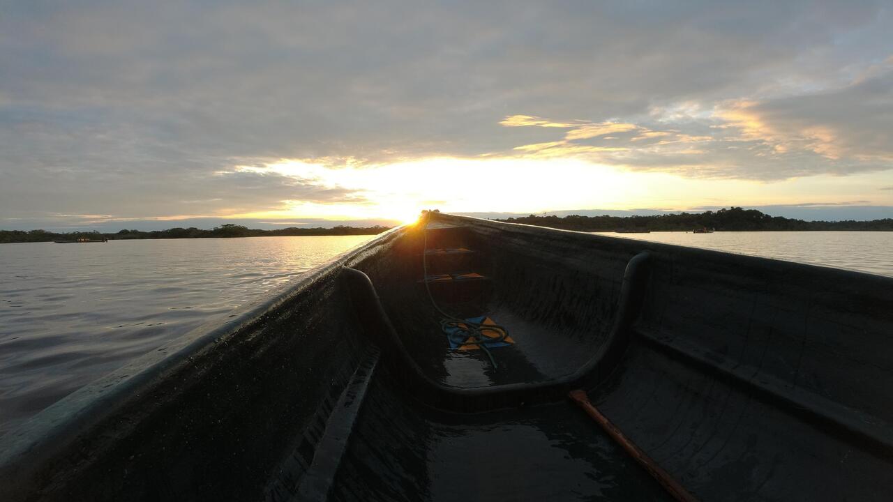 Sonnenuntergang an der Lagune