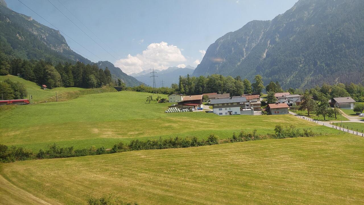 The train journey from Zurich to Innsbruck
