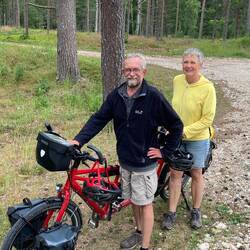 Elke und Jochen mit Tandem