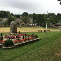 Lawn bowling near the WWI memorial