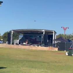 Xavier Rudd. Just warming up in front if us for his quiet exmouth gig.