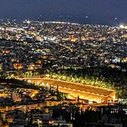 Olympic atadiu at night