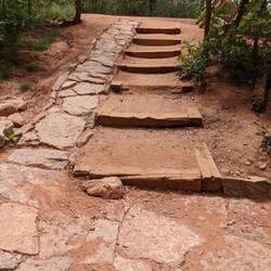 The stairs that we rode up