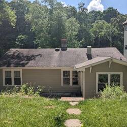 The back of our house before we left.
