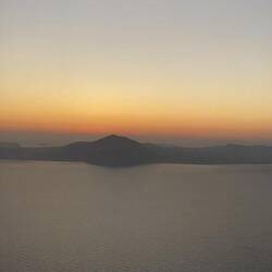 Beautiful sunset as we were making our approach