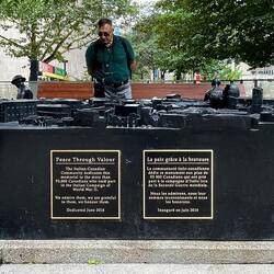 Memorial to the more than 93,000 Canadians who took part in the Italian Campaign of WWII — Toronto.