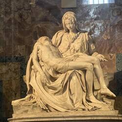 The only sculpture Michaelangelo signed