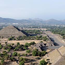 Wir nähern uns dem Zentrum von Teotihuacán