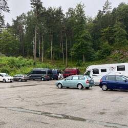 Unser erster Stellpatz in Norwegen, angekommen 0:45 Uhr