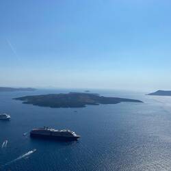 The misdle of the caldera