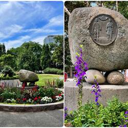 A glacier-shaped boulder presented by Norway to Canada ... Little Norway Park — Toronto, ON.