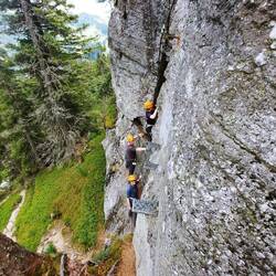 Po ściance jak pająki (albo kozice)