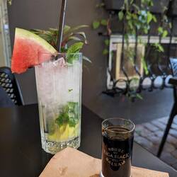 Mojito & Black Balsam. B. Balsam called the nat. drink of Latvia. Similar to Jager, but less harsh.