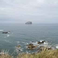 Eine Insel samt Leuchtturm taucht da noch mitten im Meer auf. Richtig hübsch.