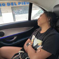 Snoozing on the way to the airport