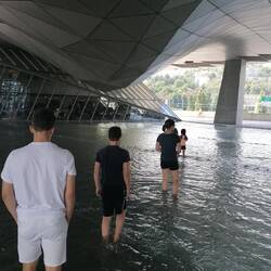 Im Museum konnte man sich auch erfrischen, das war genial