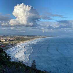 Blick von oben auf Muizenberg