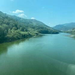 Crossing one of many green rivers